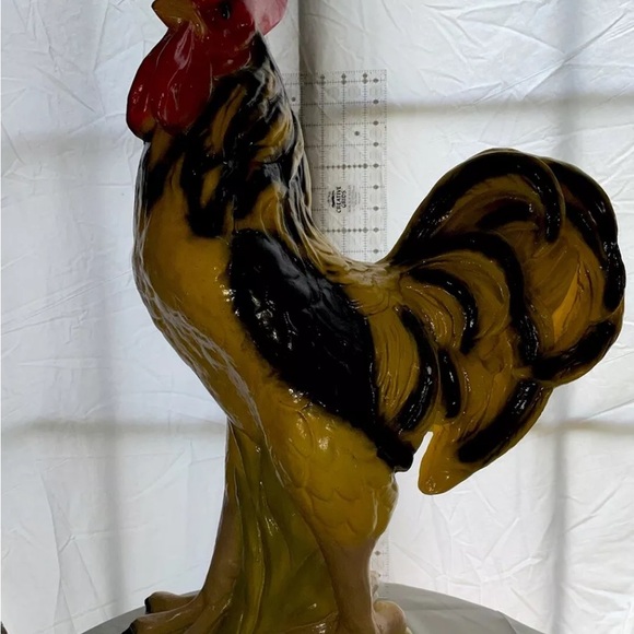Vintage Chalkware HUGE ROOSTER STATUE 28” very nice! RARE - Picture 12 of 12